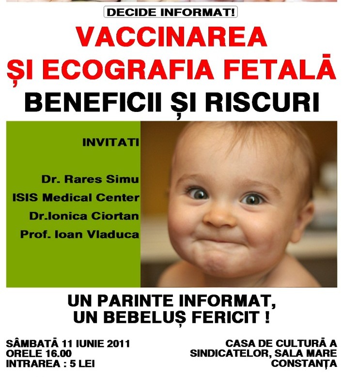 Conferinta ” Vaccinarea si Ecografia fetala, beneficii si riscuri “