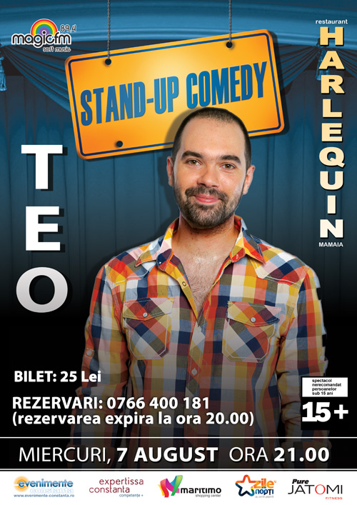 Stand-up comedy cu TEO la Harlequin Mamaia