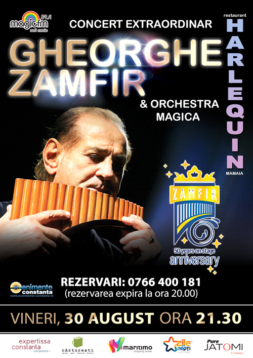 Concert LIVE cu GHEORGHE ZAMFIR si orchestra MAGICA la Harlequin