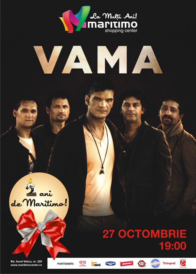 VAMA, concert live în Maritimo. INTRARE LIBERA